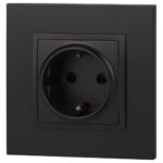 Розетка 1-м СП Эра Elegance 14-2101-05 16А IP20 16AX 250В 2P+E Schuko антрацит Эра Б0034269 — изображение 2
