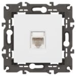 Розетка компьютерная 1-м Elegance 14-3107-01 RJ45 IP20 механизм бел. Эра Б0034302