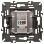 Розетка компьютерная 1-м Elegance 14-3107-01 RJ45 IP20 механизм бел. Эра Б0034302 — изображение 2