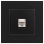 Розетка компьютерная 1-м Elegance 14-3107-05 RJ45 IP20 механизм антрацит Эра Б0034306 — изображение 6