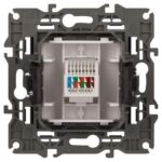 Розетка компьютерная 1-м Elegance 14-3107-05 RJ45 IP20 механизм антрацит Эра Б0034306 — изображение 3