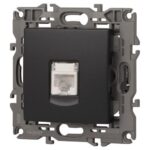 Розетка компьютерная 1-м Elegance 14-3107-05 RJ45 IP20 механизм антрацит Эра Б0034306 — изображение 4