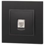 Розетка компьютерная 1-м Elegance 14-3107-05 RJ45 IP20 механизм антрацит Эра Б0034306 — изображение 2