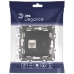Розетка компьютерная + телевизионная 2-м Elegance 14-3110-05 RJ45 + TV IP20 механизм антрацит Эра Б0034318 — изображение 5