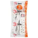 Удлинитель 3х5м с заземл. 10А IP20 UX-3es-5m ПВС 3х0.75 с выкл. Эра Б0035755 — изображение 3