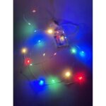Гирлянда светодиодная "Нить" 2м 20LED АА IP20 мультиколор ЭРА Б0041983 — изображение 4