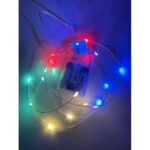 Гирлянда светодиодная "Нить" 2м 20LED АА IP20 мультиколор ЭРА Б0041983 — изображение 6