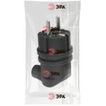 Вилка каучуковая с заземл. 90град 16А IP44 черн. V9-B-IP44 ЭРА Б0044542 — изображение 2