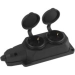 Колодка удлинителя 2-м с заземл. 16А IP44 K-2e-B-IP44 каучук черн. Эра Б0044544 — изображение 5