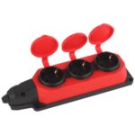 Колодка удлинителя 3-м с заземл. 16А IP44 K-3e-RED-IP44 каучук красн. Эра Б0044552 — изображение 2