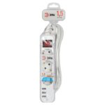 Удлинитель 3х1.5м с заземл. +3xUSBA 10А с выкл. U-3es-1.5m-USB Эра Б0052900 — изображение 7