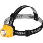Фонарь аккумуляторный налобный TG1 1LED яркий аккум. 4В 0.5А.ч ЗУ 220В Трофи Б0053033 — изображение 3