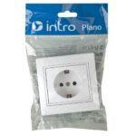 Розетка 1-м СП Plano 1-202-01 16А IP20 250В 2P+E Schuko бел. Intro Б0053874 — изображение 2