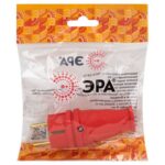 Вилка VX10-R-IP44 16А IP44 прямая с заземл. каучук красн. ЭРА Б0055415 — изображение 2