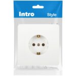 Розетка 1-м СП Style 7-202-01 16А 250В IP20 2P+E Schuko с заземл. бел. Intro Б0060619 — изображение 3