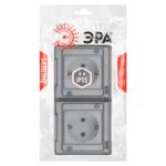Розетка Эксперт 11-2504-01 2х2P+E гориз. IP55 шторки 16А-250В ОУ бел. Эра Б0063262 — изображение 4