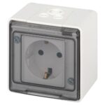 Розетка Эксперт 11-2501-01 2P+E IP55 16А-250В ОУ бел. Эра Б0063294