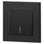 Выключатель 1-кл. СП Accent 6-102-05 10А IP20 250В с подсветкой AL/CU антрацит Intro Б0063475 — изображение 2