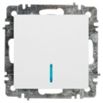 Выключатель 1-кл. СП Accent 6-102-01 10А IP20 250В с подсветкой AL/CU бел. Intro Б0063445