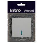 Выключатель 1-кл. СП Accent 6-102-01 10А IP20 250В с подсветкой AL/CU бел. Intro Б0063445 — изображение 4
