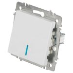 Выключатель 1-кл. СП Accent 6-102-01 10А IP20 250В с подсветкой AL/CU бел. Intro Б0063445 — изображение 5