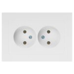 Розетка 2-м СП Accent 6-204-01 16А IP20 250В 2P AL/CU бел. Intro Б0063447