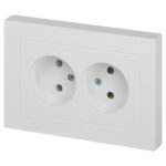 Розетка 2-м СП Accent 6-204-01 16А IP20 250В 2P AL/CU бел. Intro Б0063447 — изображение 5