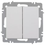 Выключатель 2-кл. СП Accent 6-104-01 10А IP20 250В AL/CU бел. Intro Б0063452