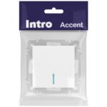 Выключатель 1-кл. СП Accent 6-102-01М 10А IP20 250В с подсветкой AL/CU бел. матов. Intro Б0063466 — изображение 4