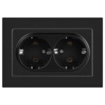 Розетка 2-м СП Accent 6-205-05 16А IP20 250В 2P+E Schuko AL/CU антрацит Intro Б0063494