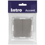 Выключатель 2-кл. СП Accent 6-104-09 10А IP20 250В AL/CU титан Intro Б0063499 — изображение 5