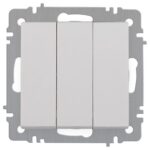 Выключатель 3-кл. СП Accent 6-106-01 10А IP20 250В AL/CU бел. Intro Б0063531