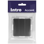 Выключатель 3-кл. СП Accent 6-106-05 10А IP20 250В AL/CU антрацит Intro Б0063540 — изображение 5