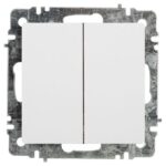 Переключатель 2-кл. СП Accent 6-107-01 10А IP20 250В AL/CU бел. Intro Б0063554