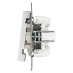 Переключатель 2-кл. СП Accent 6-107-01 10А IP20 250В AL/CU бел. Intro Б0063554 — изображение 2