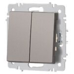 Переключатель 2-кл. СП Accent 6-107-09 10А IP20 250В AL/CU титан Intro Б0063572 — изображение 3