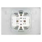 Розетка 2-м СП Accent 6-210-01 16А IP44 250В 2P+E Schuko с крышками защ. шторки AL/CU бел. Intro Б0063577 — изображение 3