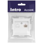 Розетка компьютерная 1-м СП Accent 6-303-01М RJ45 IP20 бел. матов. Intro Б0063625 — изображение 5