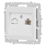 Розетка компьютерная 1-м СП Accent 6-303-01М RJ45 IP20 бел. матов. Intro Б0063625 — изображение 4