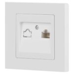 Розетка компьютерная 1-м СП Accent 6-303-01М RJ45 IP20 бел. матов. Intro Б0063625 — изображение 2