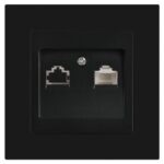 Розетка компьютерная 1-м СП Accent 6-303-05 RJ45 IP20 антрацит Intro Б0063634 — изображение 6