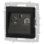 Розетка компьютерная 1-м СП Accent 6-303-05 RJ45 IP20 антрацит Intro Б0063634 — изображение 4