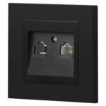 Розетка компьютерная 1-м СП Accent 6-303-05 RJ45 IP20 антрацит Intro Б0063634 — изображение 2