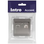 Розетка компьютерная 1-м СП Accent 6-303-09 RJ45 IP20 титан Intro Б0063642 — изображение 5