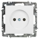 Розетка 1-м СП Accent 6-201-01 16А IP20 250В 2Р AL/CU бел. Intro Б0063653