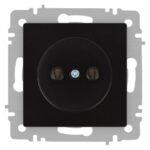 Розетка 1-м СП Accent 6-201-05 16А IP20 250В 2P антрацит Intro Б0063665