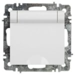 Розетка 1-м СП Accent 6-203-01 16А IP20 250В 2P+E Schuko с крышкой AL/CU бел. Intro Б0063709