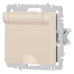 Розетка 1-м СП Accent 6-203-02 16А IP20 250В 2P+E Schuko с крышкой сл.кость Intro Б0063716 — изображение 5