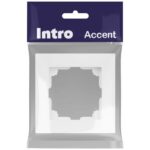 Рамка 1-м СП Accent 6-501-01М бел. матов. Intro Б0063730 — изображение 3