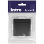 Розетка 1-м СП Accent 6-203-05 16А IP20 250В 2P+E Schuko с крышкой антрацит Intro Б0063747 — изображение 6
